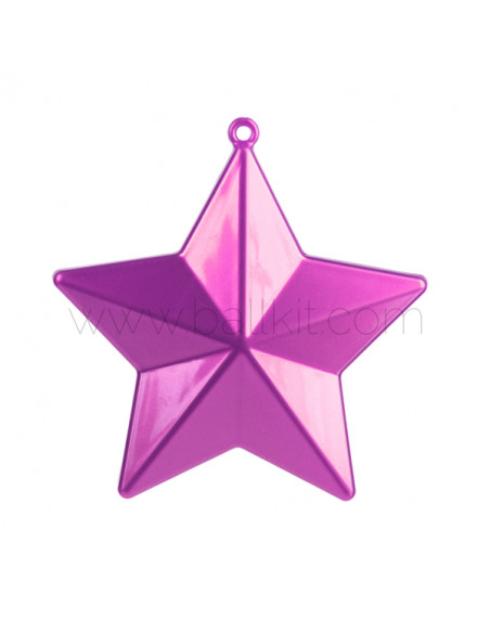 Étoiles plastiques effet nacré violet