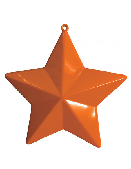 Étoiles plastiques opaques fluos orange
