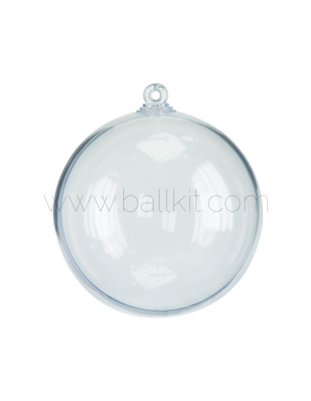 Boules plastiques transparentes blanc