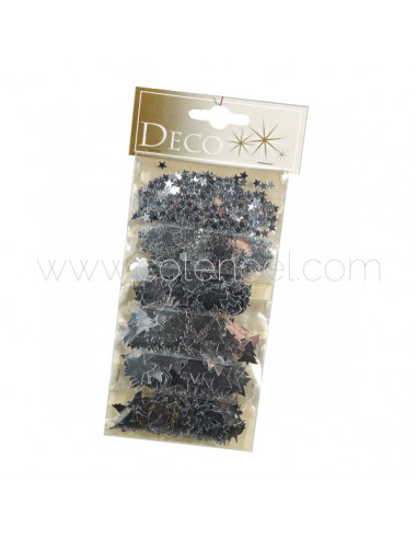 Assortiment confettis argent