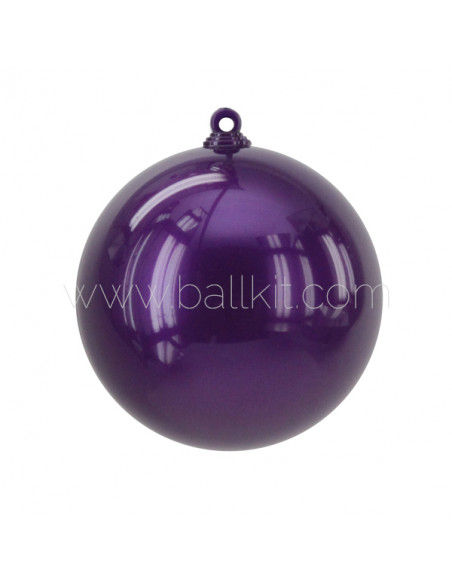 Boule de Noël en plastique finition opaque nacré lilas