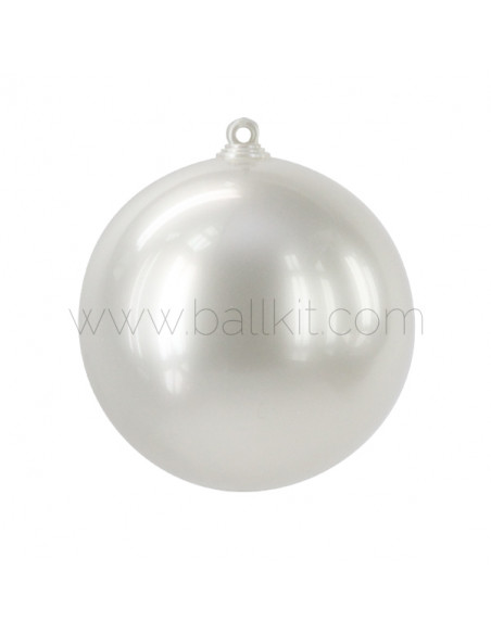 Boule de Noël en plastique finition opaque nacré