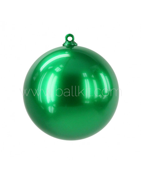Boule de Noël en plastique finition opaque nacré vert feuille