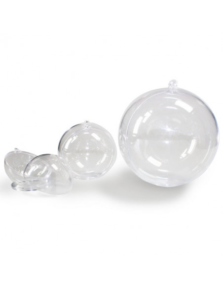 Boules plastiques transparentes petit et grand