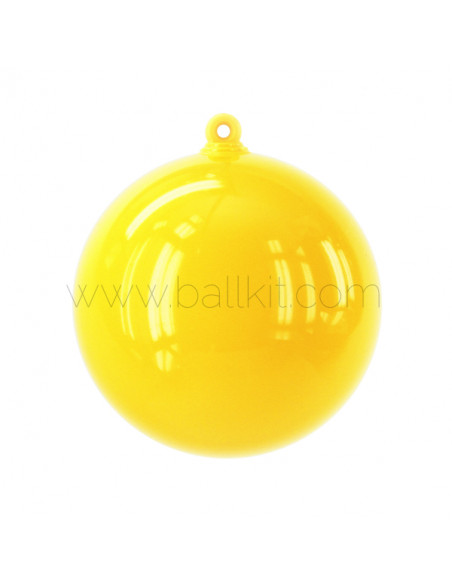 Boules plastiques opaques fluos jaune foncé