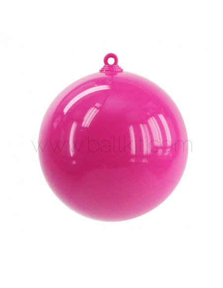 Boules plastiques opaques fluos rose foncé