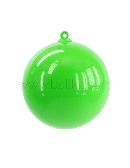 Boules plastiques opaques fluos vert clair