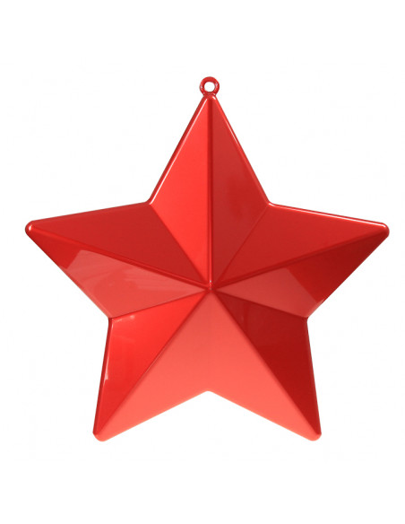 Étoiles plastiques toniques grande rouge noël