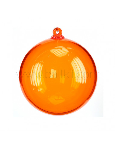 Boules plastiques teintées transparentes orange