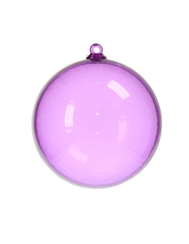 Boules plastiques teintées transparentes violet