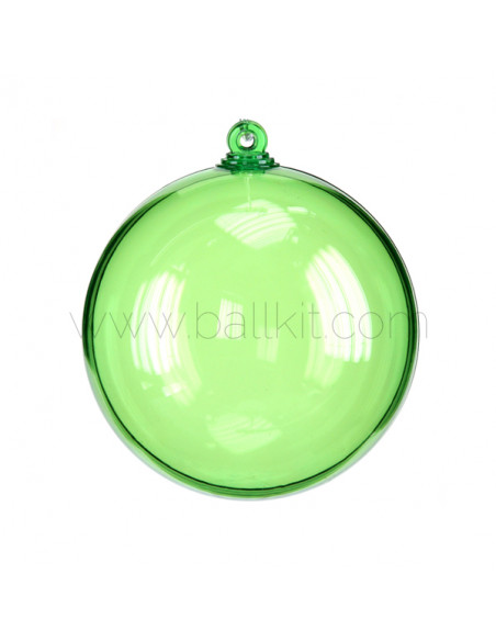 Boules plastiques teintées transparentes vert