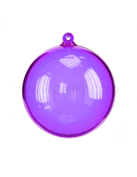 Boules plastiques teintées transparentes violet